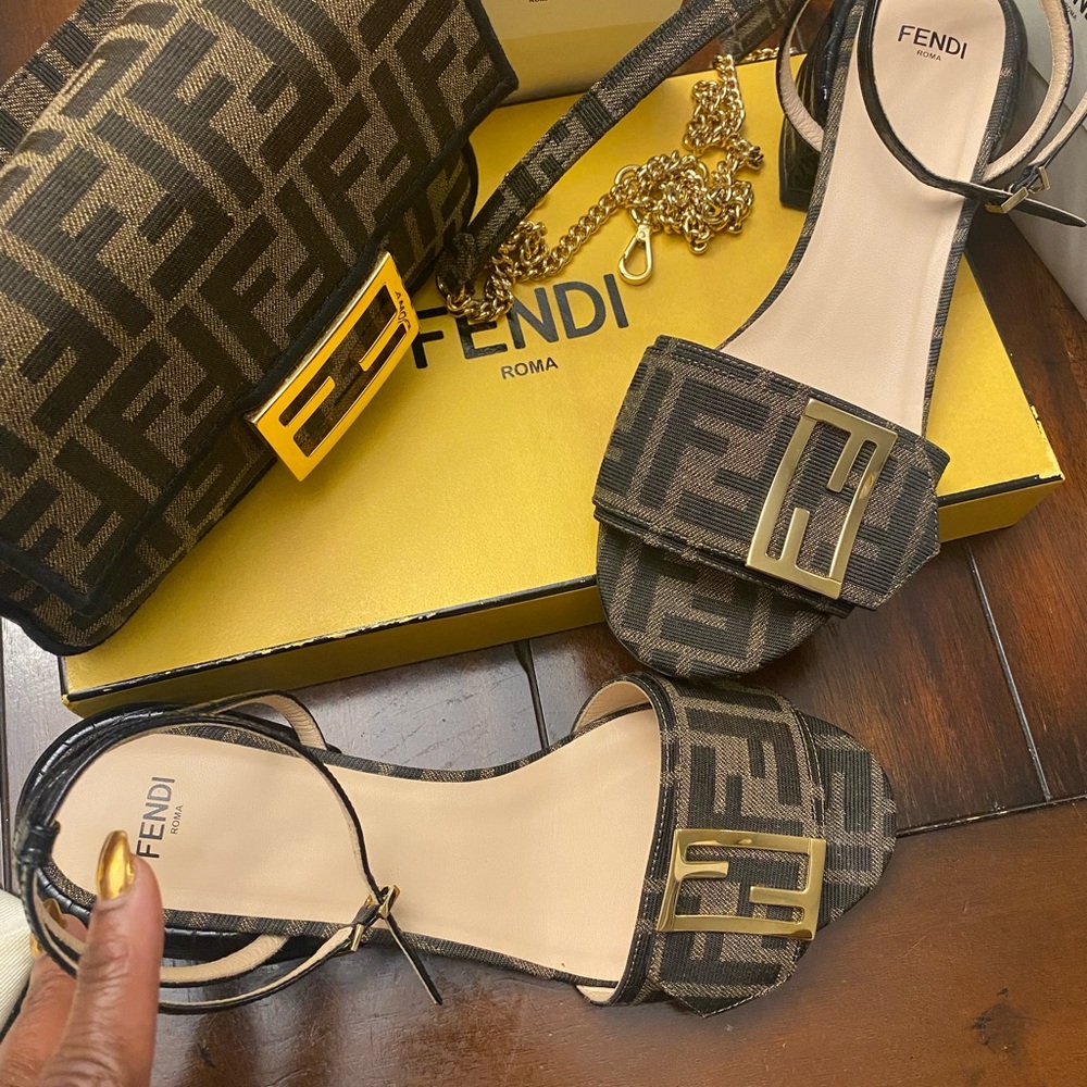 Fendi sandals / Slighty Used / Worn once SANDALS ONLY….SANDALS ONLY!!!!!